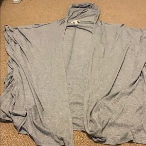 Hooded draped cardigan